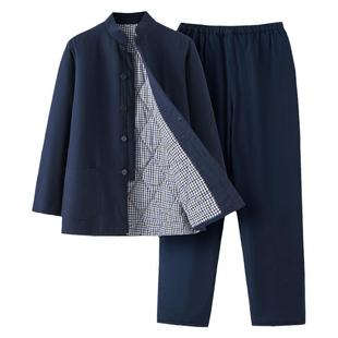 唐装中老年男冬装爸爸棉衣男冬季外套老年人衣服棉袄棉裤套装整套