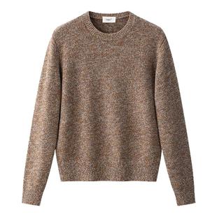 Lagur【细节美轮美奂】100%羊毛加厚圆领套头毛衣女冬季针织上衣