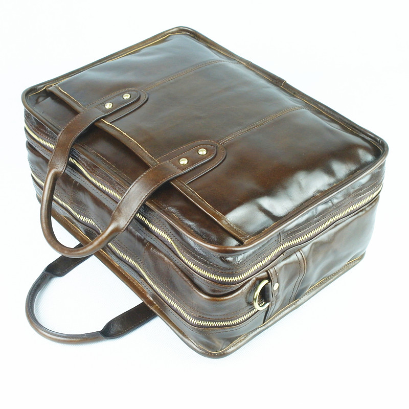 新款头层牛皮加厚款商务包 软皮大容量公文包 出差包 真皮男士包