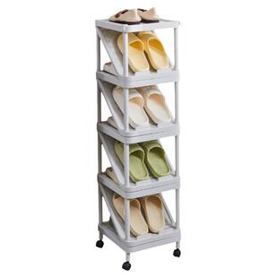 鞋架子家用门口多层小型窄简易鞋柜门外楼道走廊室内入户拖鞋架轮