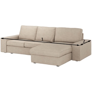 定制适用宜家奇维沙发套KIVIK双三人和贵妃转角防水耐猫抓沙发套