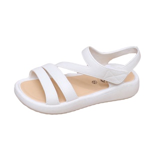 凉鞋女款夏季新款厚底工作纱厂车间防滑软底沙滩鞋中跟凉拖鞋女士