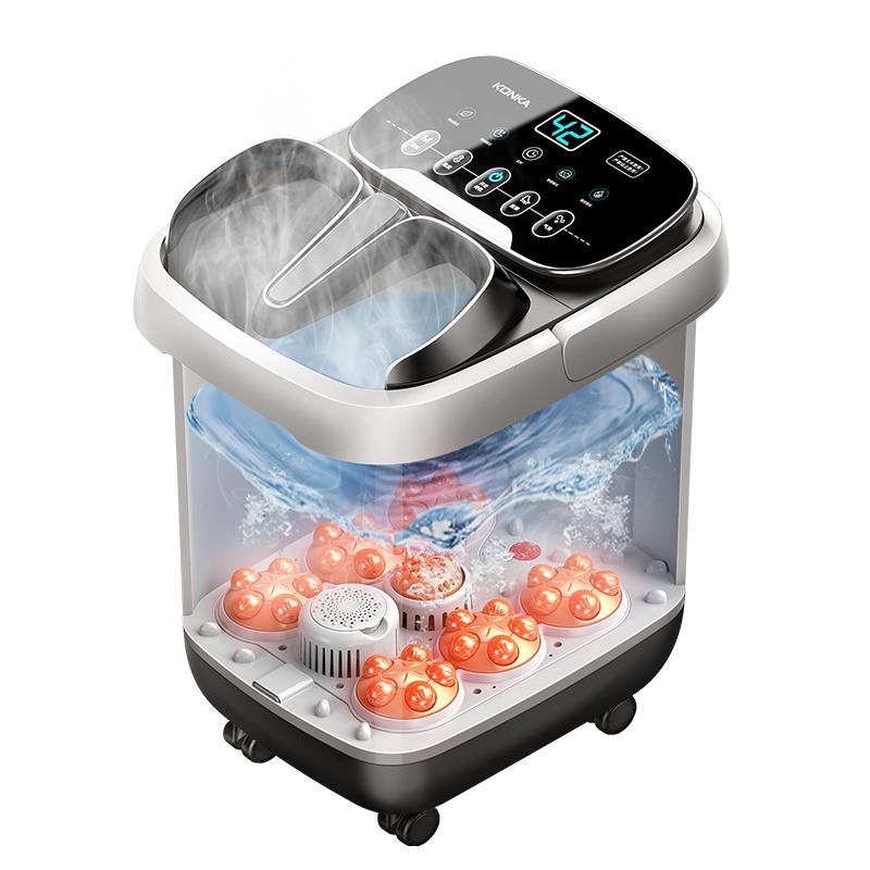康佳泡腳桶加熱恒溫足浴盆全自動按摩桶過膝電動家用高深足浴桶