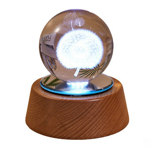 蓝牙星空水晶球音乐盒旋转八音盒高级摆件送男女孩新年礼物小礼品