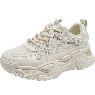 人本老爹鞋女2026新款女鞋春秋款爆款厚底增高百搭女款运动鞋子潮