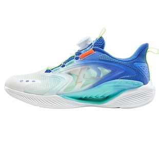 氢风特步儿童运动鞋男童秋冬季网面透气旋转钮扣跑步鞋中大童鞋子