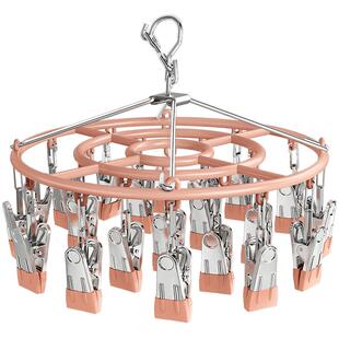 晒内衣内裤专用晾衣架多夹子家用挂衣夹挂袜子晾晒神器吊挂不锈钢