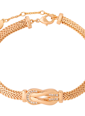 欧式复古蛇骨链手链女小众玫瑰金打结设计轻奢金属感新款百搭腕饰