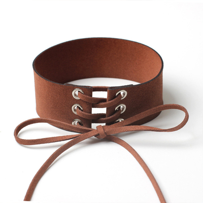 原宿朋克宽边绑带choker