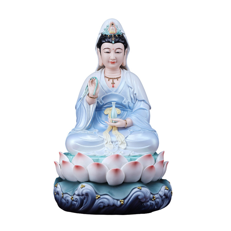 陶瓷观音菩萨佛像家用供奉摆件
