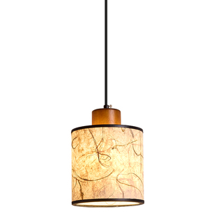 充电小吊灯免布线卧室床头玄关走廊过道宋式美学新中式实木餐厅灯