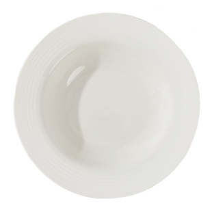 6.9元2只装！8.75英寸草帽盘汤盘北欧风纯白陶瓷盘子菜盘家用螺纹