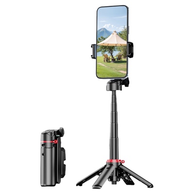 变焦遥控】靓点拍迷你自拍杆2026新款旅游便携式三脚架拍照神器手机支架拍摄360度手持落地vlog演唱会专用