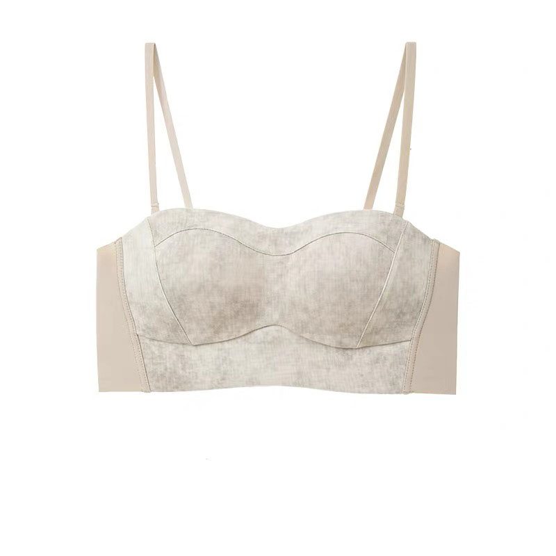 无痕抹胸内衣女小胸聚拢手掌杯上托收副乳防下垂两穿无钢圈文胸罩