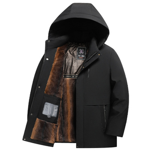 2025新款冬装加绒加厚中老年人棉衣男士保暖外套爸爸棉服爷爷棉袄