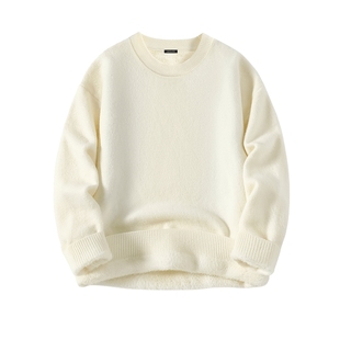 GV真维斯毛衣男款冬季新款加绒加厚毛线衣男圆领男士羊毛针织衫C