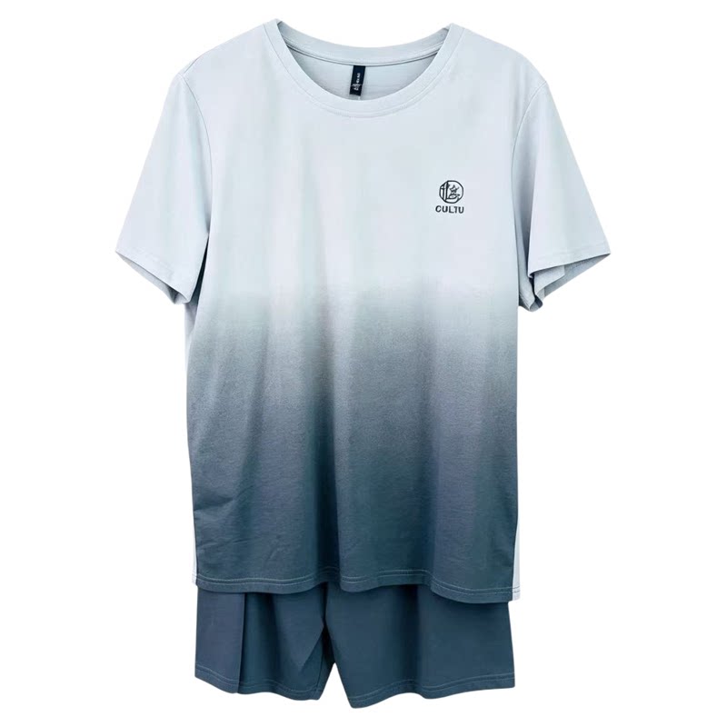 香蜜闺秀男士夏季棉质家居服套装