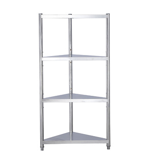 不锈钢三角置物架厨房收纳放锅架子夹缝落地多层墙角转角厨具盆架