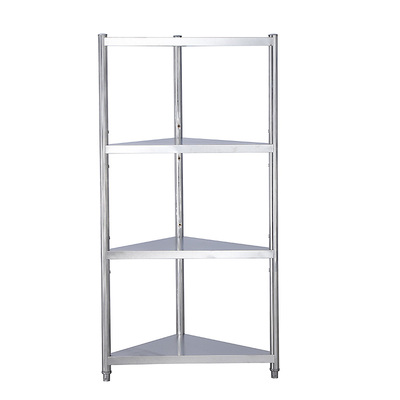 夹缝落地多层置物架三角形不锈钢