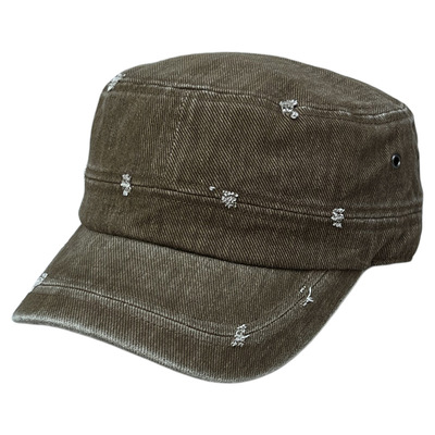 做旧水洗棉布破洞显瘦马术帽