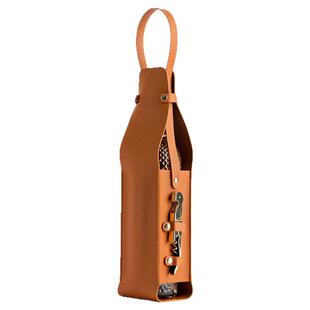 热销单支装红酒包装袋 外出便携手提香槟收纳袋 皮革红酒礼盒装袋