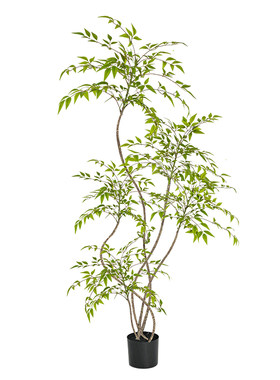 仿真绿植南天竹室内客厅电视柜高级感仿生绿色植物落地盆栽氛围树