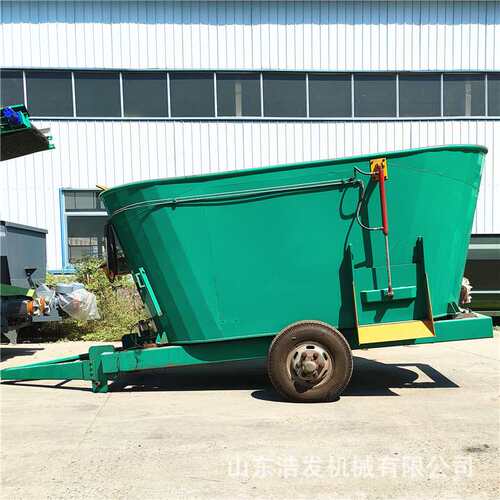 喂养牛羊TMR全日粮混合机畜牧场自动称重拌草机卧式九立方搅拌机