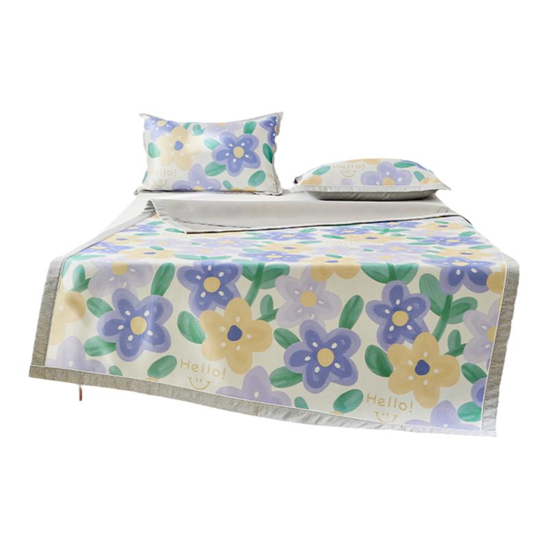 梦洁冰丝席三件套夏季凉感透气席子家用可水洗可折叠凉席