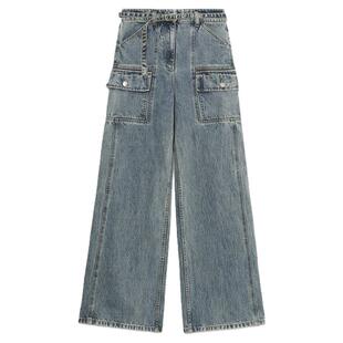 IT 3.1 Phillip Lim女装阔腿工装牛仔裤新款时髦潮流宽松水洗长裤