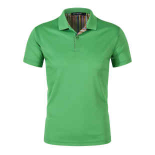 纯色翻领短袖大码男女款polo衫宽松运动t恤班服工作服可印字logo