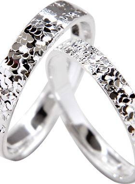 星河简约纯银情侣戒指网红小众款