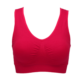 红色本命年妈妈内衣文胸无钢圈胸罩中老年背心式大码大胸显小聚拢