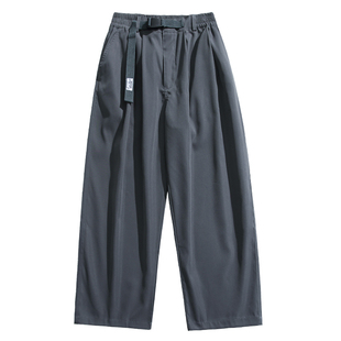 怕生的鹿 美式休闲CityBoy阔腿工装裤男垂感宽松低裆廓形伞兵裤潮