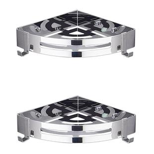 卫生间三角置物架壁挂式免打孔浴室架子304不锈钢厕所洗澡间收纳