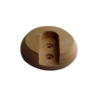 进口榉木挂衣杆法兰座衣柜配件衣杆托配套挂衣杆加厚实木顶装吊托