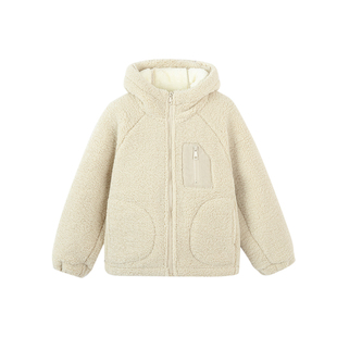 【亲子】柒号童仓女大童时尚百搭纯色保暖泰迪绒外套儿童立领棉衣