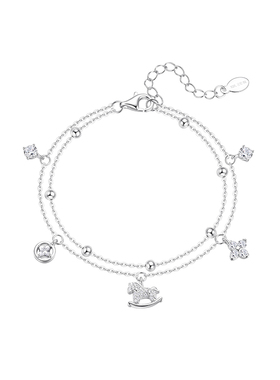 卡蒂罗马上好运双链足银新中式生肖本命年平安2026新年礼物送女友