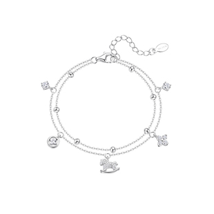 卡蒂罗马上好运双链足银新中式生肖本命年平安2026新年礼物送女友