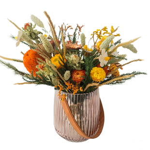 干花花束 高级感进口班克木油画感餐桌装饰花毕业花束新年年宵花