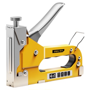 得力钉枪手动打钉枪射钉枪家用码钉枪木工专用打钉器钉子气钉枪