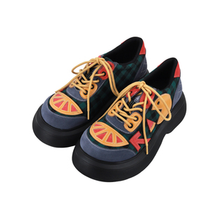 Yeah Hot原创秋冬季厚底小个子增高大头鞋可爱松糕底面包鞋女单鞋