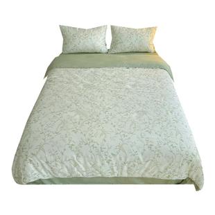 给予浪漫｜清新绿色枝蔓天丝四件套凉感冰丝田园风床品夏天裸睡2m