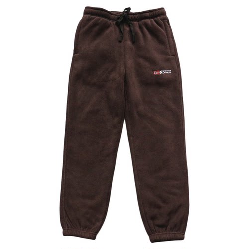 出口挪威特厚加绒卫裤男束脚宽松拉链收口运动裤羊羔绒保暖女长裤