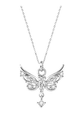 s925纯银蝴蝶流苏锁骨链小众设计