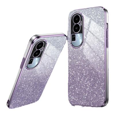 适用OPPOReno11pro手机壳Reno9pro+渐变闪粉全包边防摔透明reno8/6/5/4/3/2硅胶软壳reno7新款reno10高级感14