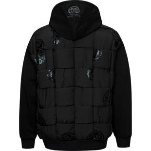 EVISU 福神男士家花印花保暖加厚服飞行员夹克外套