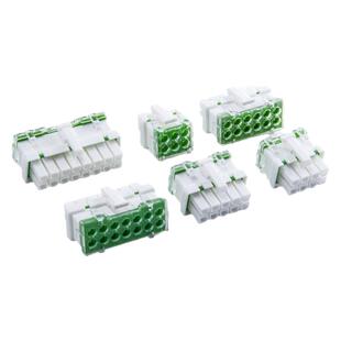 汽车连接器5557防水电动车公母头接插件对插 6/8/12/16孔线束插头