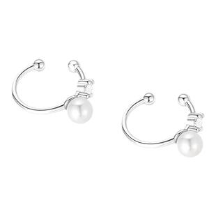 925纯银高级感珍珠耳夹无耳洞女简约气质耳骨夹耳环冷淡风潮耳饰