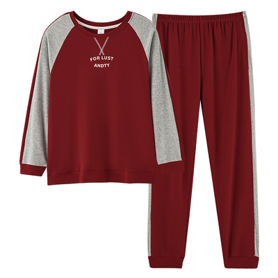 100%纯棉睡衣女秋冬季加厚