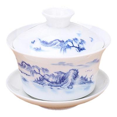 防烫单个泡茶功夫一人用青瓷盖碗